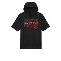 Abbeville High School Panthers Adult Short Sleeve Hoodie