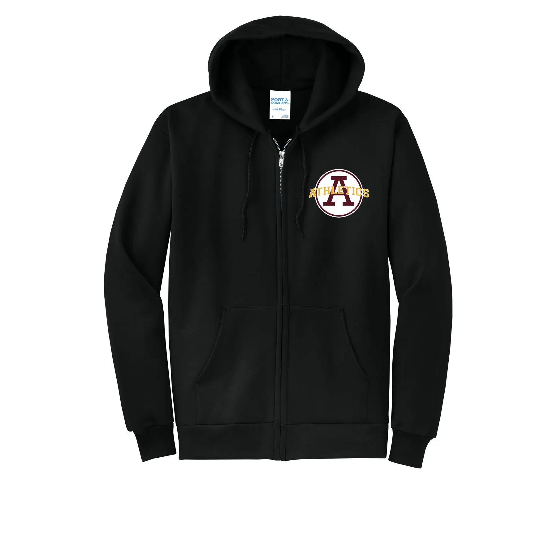 Abbeville Athletics Adult Full Zip Hoodie - Image 1