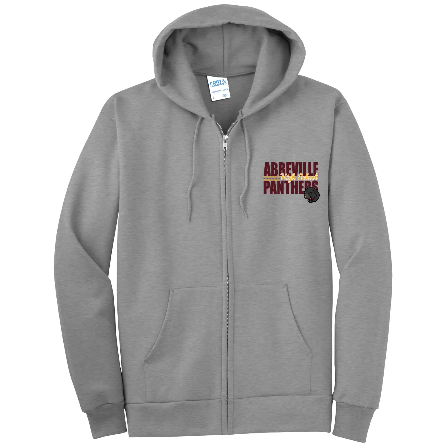 Abbeville High School Panthers Tall Full Zip Hoodie - Image 1