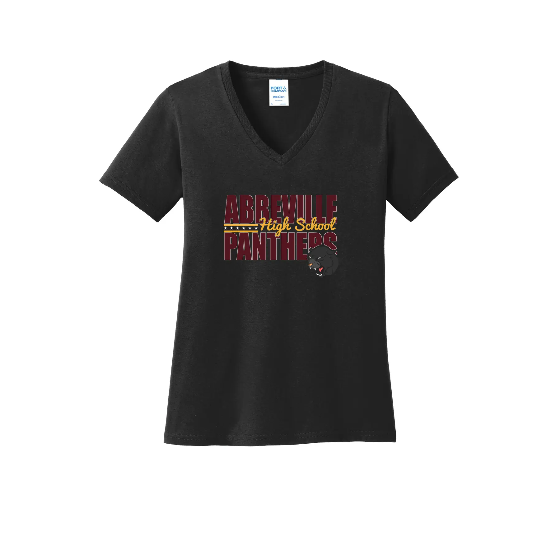 Abbeville High School Panthers Ladies V-Neck - Image 1