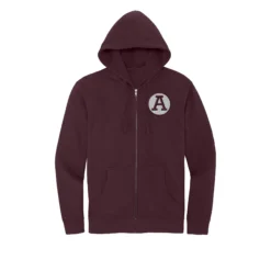 Abbeville A Embroidered Adult Full Zip Hoodie