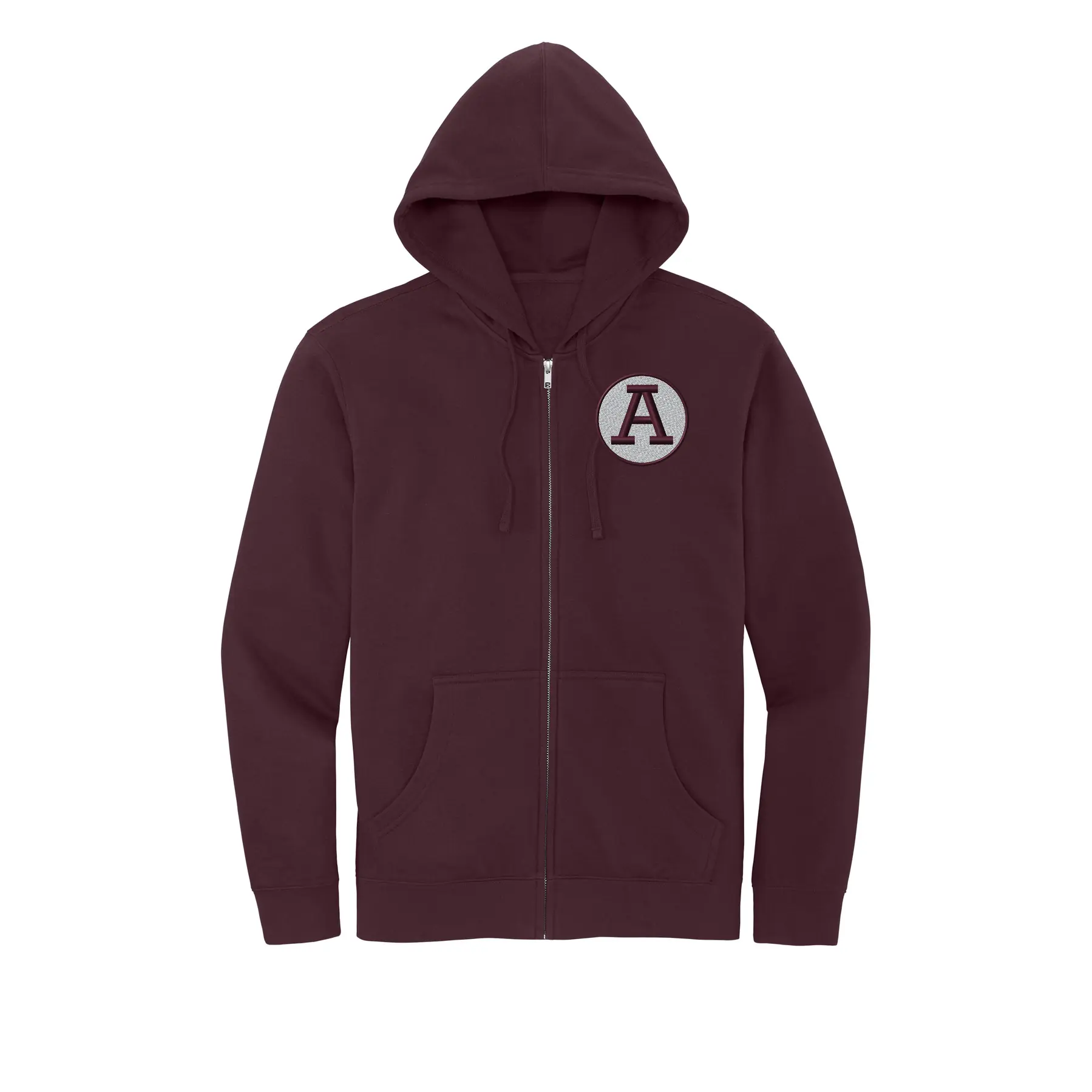 Abbeville A Embroidered Adult Full Zip Hoodie - Image 1