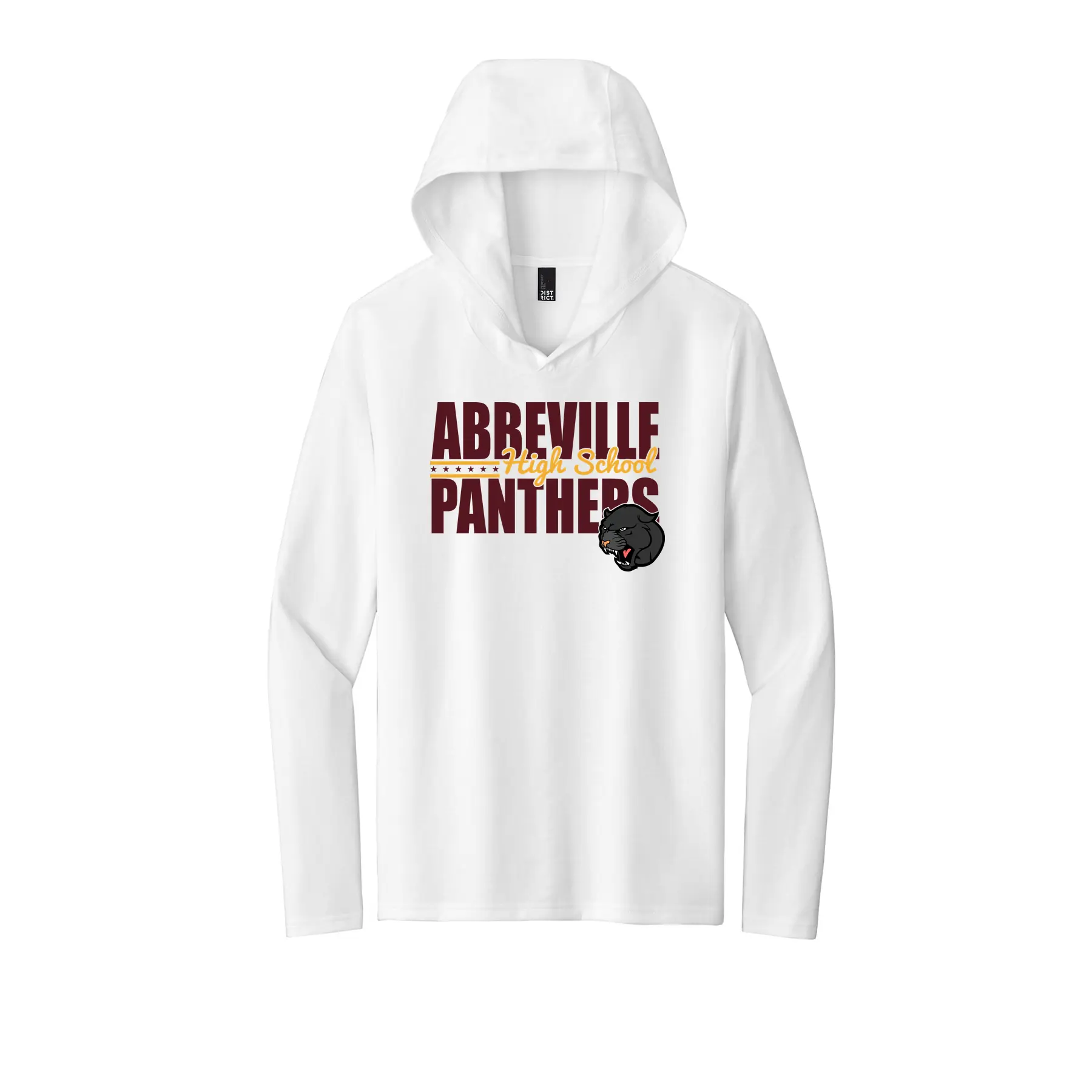 Abbeville High School Panthers Adult Long Sleeve Hooded Tee - Image 1