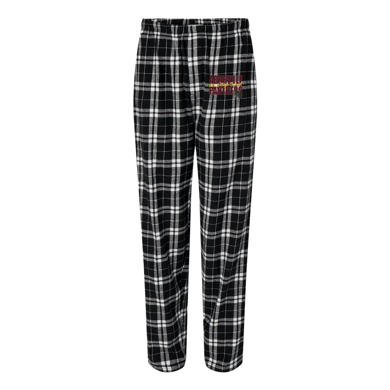 Abbeville High School Panthers Adult Flannel Pants - Image 1