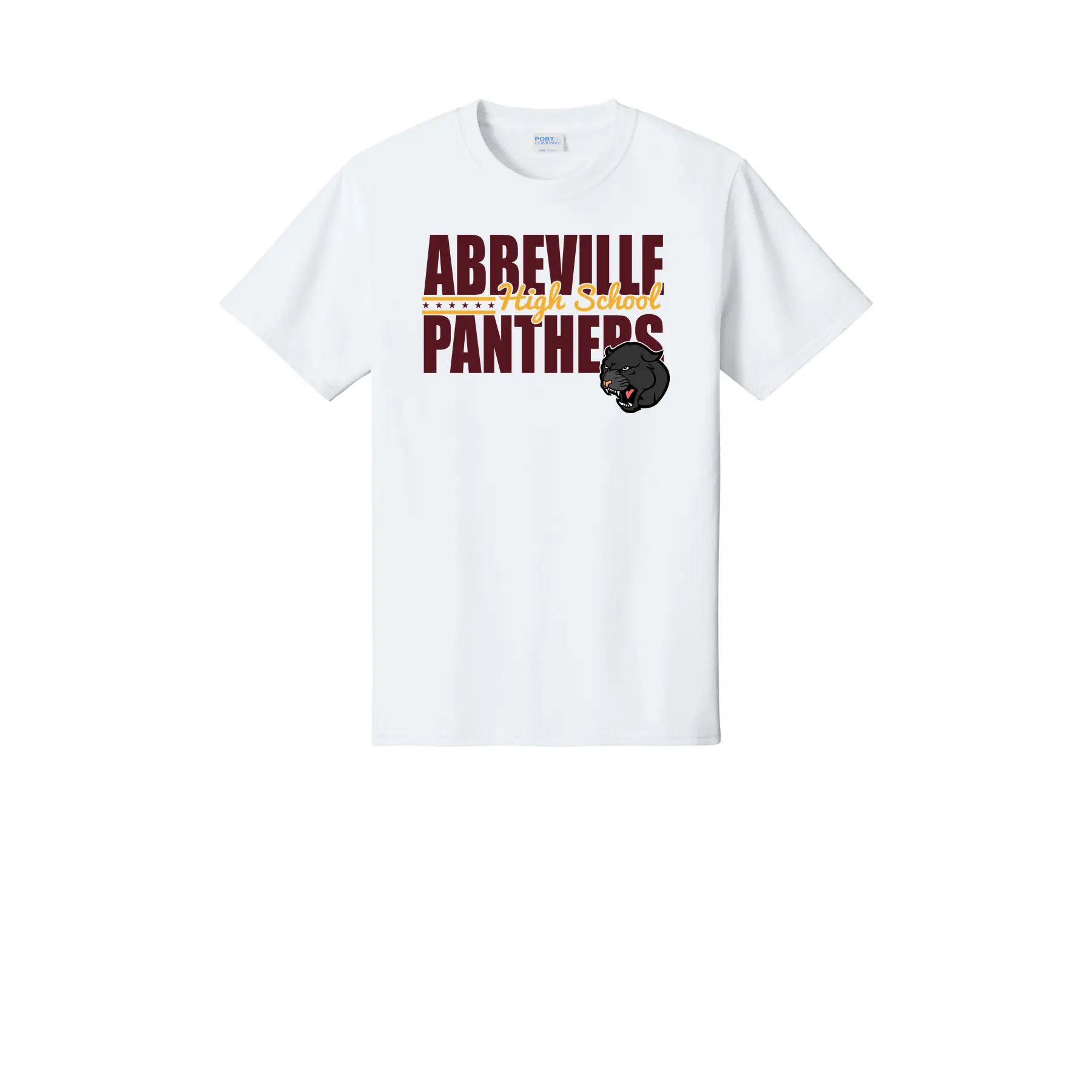 Abbeville High School Panthers Tall T-Shirt - Image 1