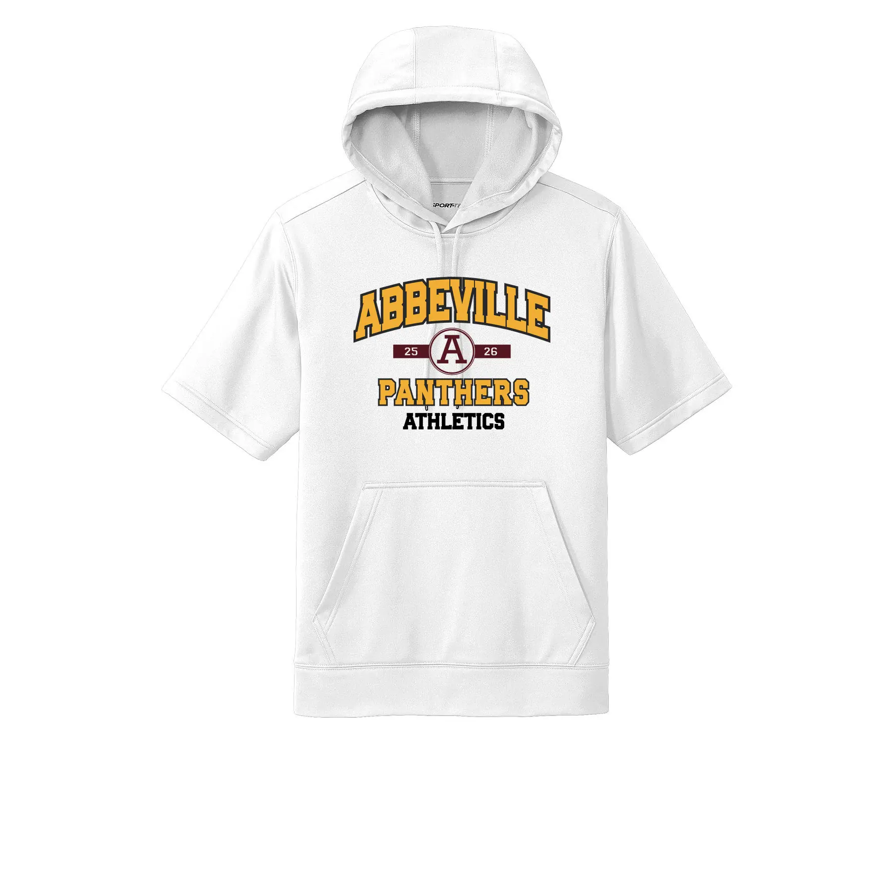 Abbeville Panthers Athletics Adult Short Sleeve Hoodie - Image 1