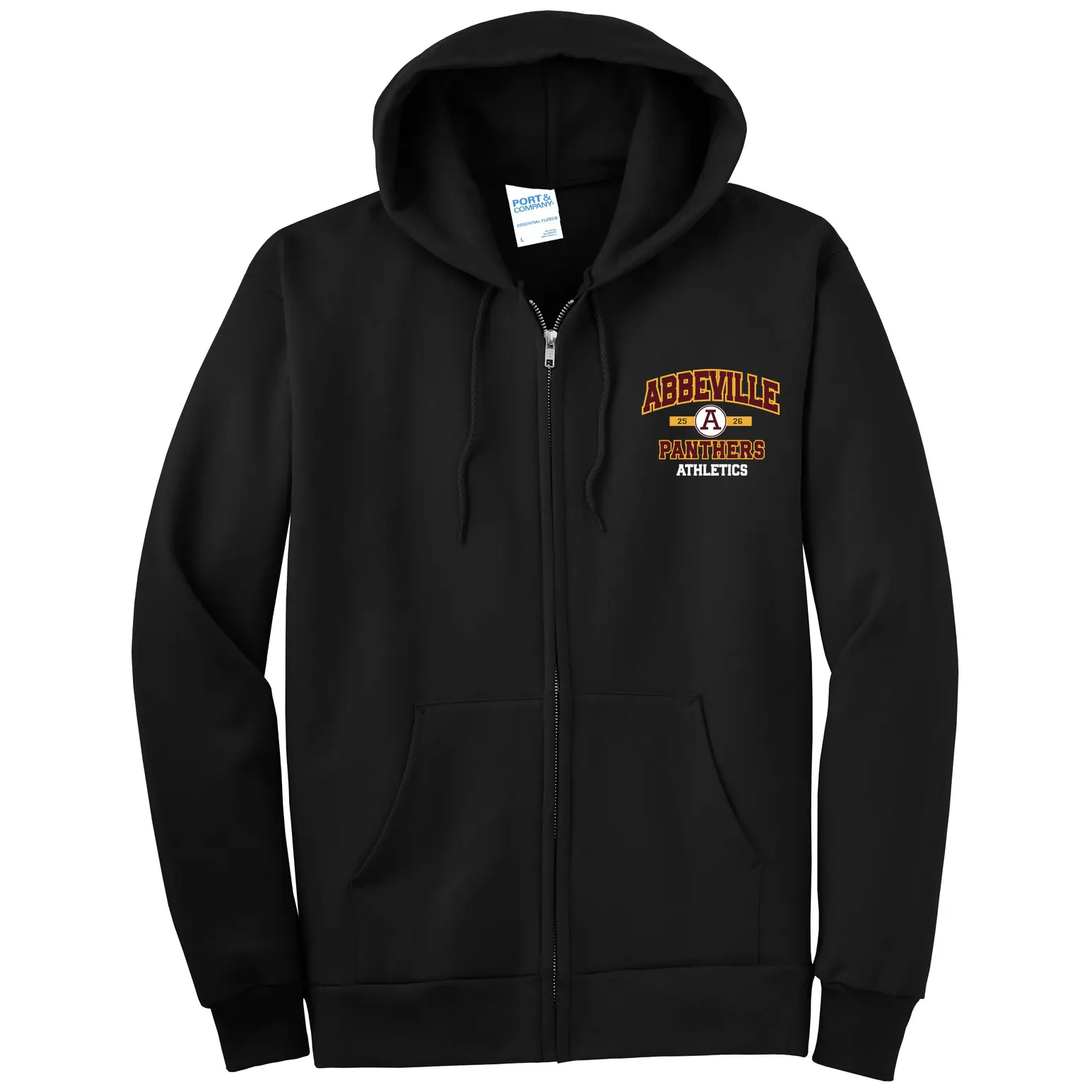 Abbeville Panthers Athletics Tall Full Zip Hoodie - Image 1