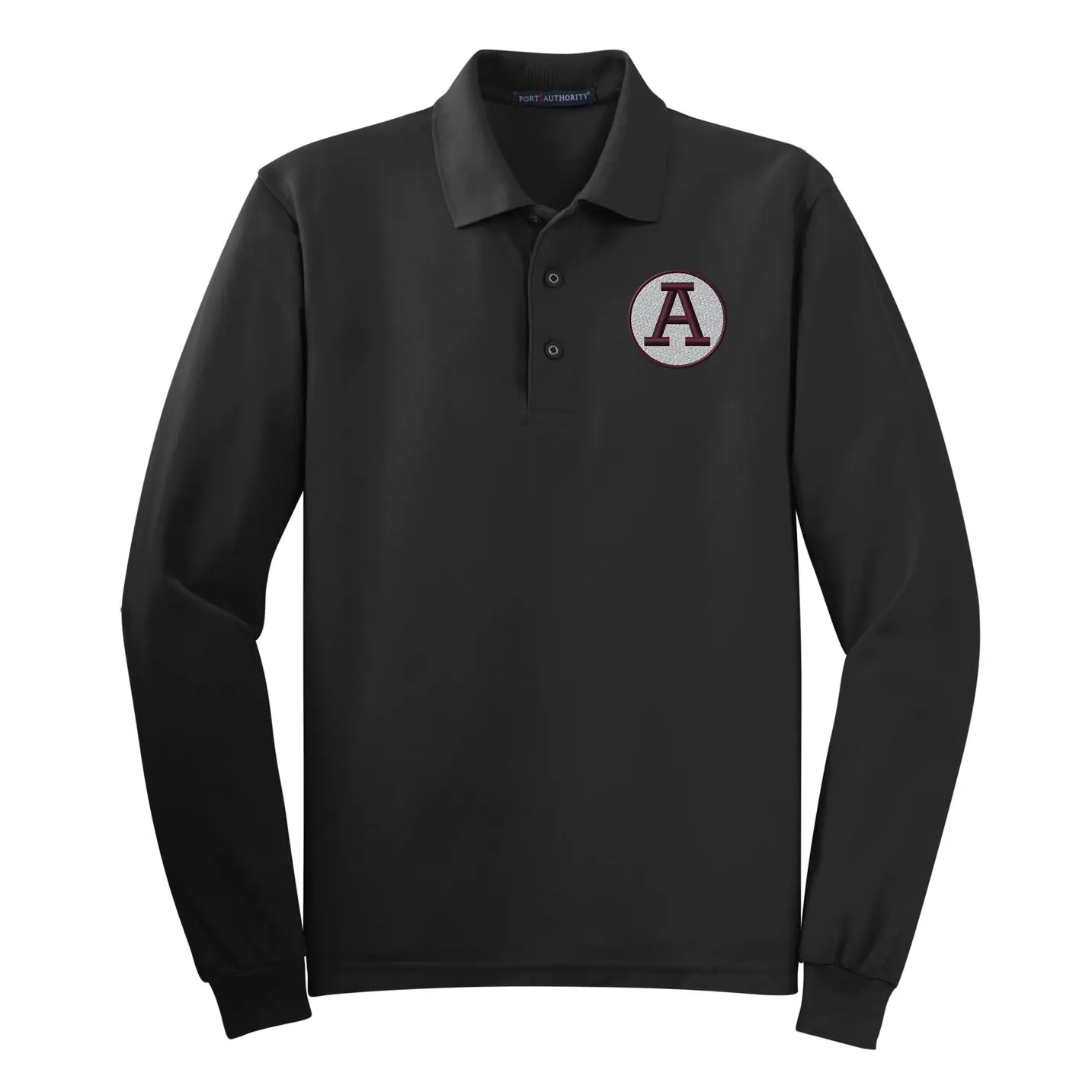 Abbeville A Embroidered Adult Long Sleeve Polo - Image 1