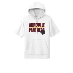 Abbeville High School Panthers Adult Short Sleeve Hoodie